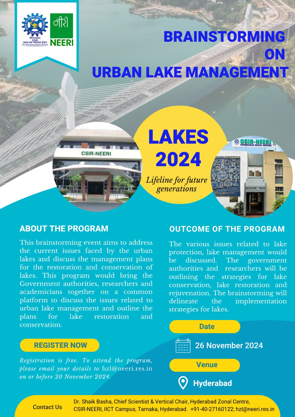 Brainstorming on Urban Lake Management (Lakes - 2024) at Hyderabad on November 26th 2024  Image